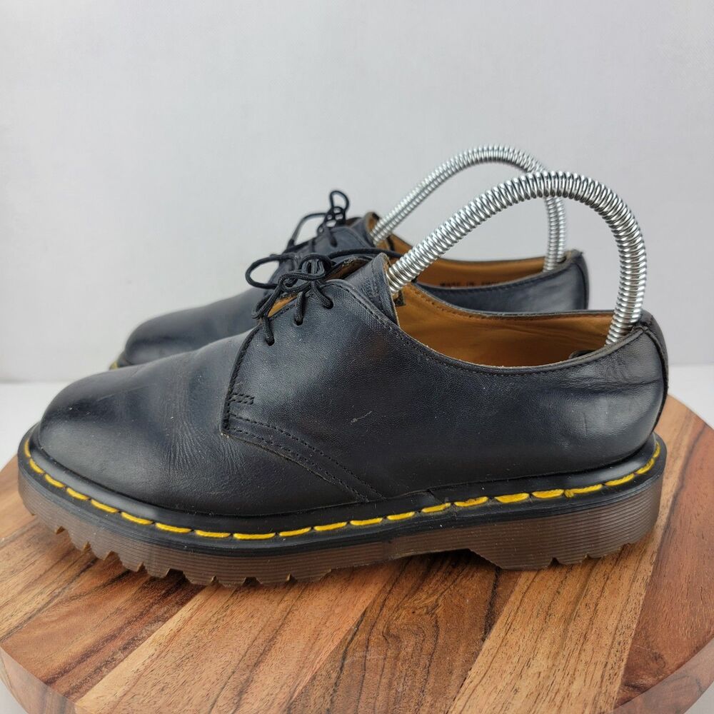 Dr Martens Kids Boys Size 5 UK4 Black Leather Oxford Lace Up Shoe ENGLAND 146159